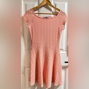 Victoria’s Secret Pink Textured Skater Dress Small | Fit & Flare Spring